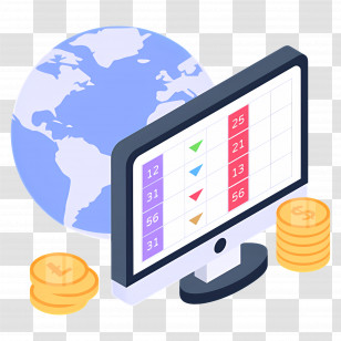 Stock Market - Global Finance And Technology Concept Transparent PNG