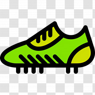 Football Boots - Green Soccer Shoe Illustration Transparent PNG
