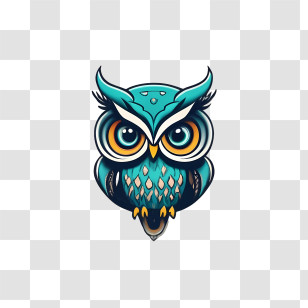 Owl Logo - Charming Cartoon Owl Illustration Transparent PNG