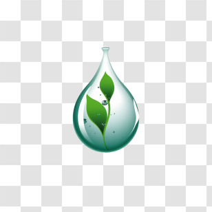 Water Drop
 - Green Leaf Inside Water Drop Symbol Transparent PNG