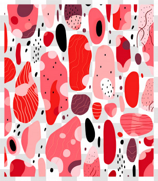 Abstract Backgrounds - Red And Pink Abstract Shapes Pattern Transparent PNG