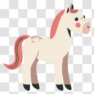 Cute Horse - Cute Cartoon Horse Illustration Transparent PNG