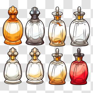 Perfume Bottle - Collection Of Elegant Perfume Bottles Transparent PNG