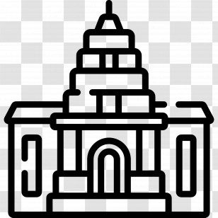 Hindu Temple - Simple Building Outline Icon Transparent PNG