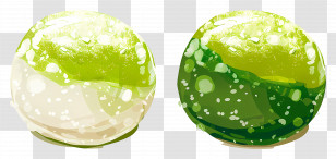 Peppermint Candy - Green Glass Marbles With Bubble Details Transparent PNG