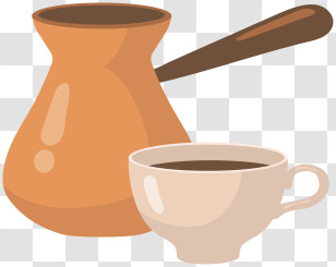 Ceramic Teapot - Coffee Pot And Cup For Morning Brew Transparent PNG