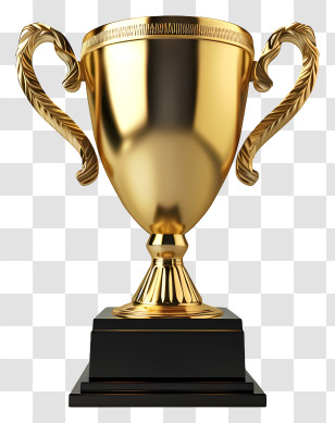 Trophy Cup - Shiny Golden Trophy For Winners Transparent PNG