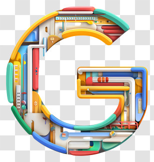 Google Logo - 3D Colorful Letter G Illustration Transparent PNG