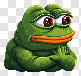 Pepe The Frog - Resting Green Frog Transparent PNG