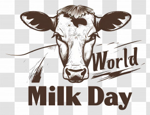 World Milk Day - World Milk Day Cow Illustration Transparent PNG