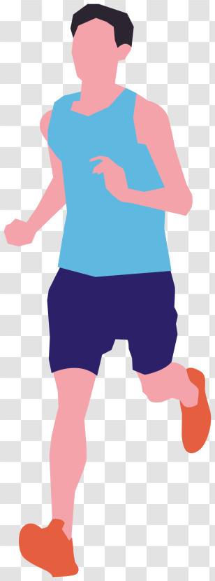 Running - Man Running In Athletic Outfit For Fitness Transparent PNG
