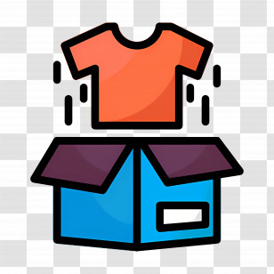 Clothes Box - Clothes In A Box Transparent PNG