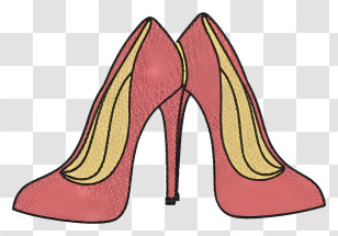 High Heel Shoes - Pink High Heeled Shoes In Stylish Design Transparent PNG