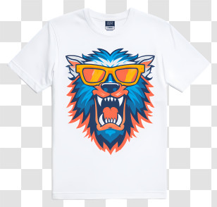 Summer Tshirt - Cool T-shirt With Lion Graphic Transparent PNG