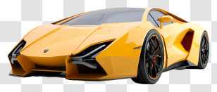 Lamborghini Car - Orange Sports Car Illustration Transparent PNG