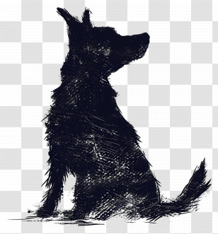 Dog Silhouette - Silhouette Of A Black Dog Transparent PNG