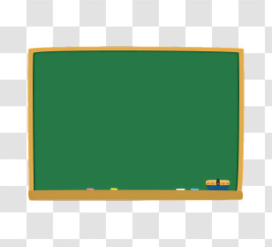 Blackboard - Basic Green Chalkboard For Education Transparent PNG