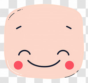 Smiling Face - Cute Smiling Face Drawing Transparent PNG