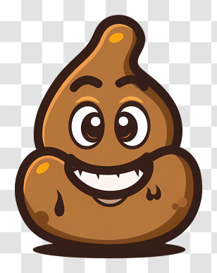 Poop Emoji - Playful Cartoon Poop Emoji Illustration Transparent PNG