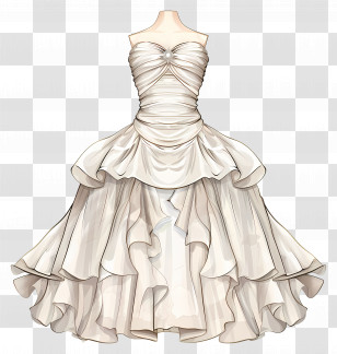 Short Wedding Dress - Elegant White Wedding Dress Transparent PNG