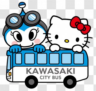 Hello Kitty ã‹ã‚ã•ããƒŽãƒ«ãƒ•ã‚£ãƒ³ ã‚³ãƒ­åŠ© Sanrio Puroland Character - Mode Of Transport - Bus Transparent PNG