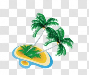 Template Clip Art - Poster - Palm Tree Island Transparent PNG