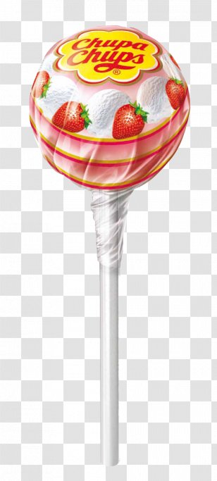 Lollipop Cream Chupa Chups Ramune Strawberry - Chocolate Transparent PNG