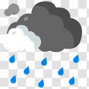 Raining Cloud - Dark Storm Cloud With Heavy Rainfall Icon Transparent PNG