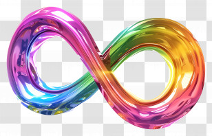 Rainbow Infinity Sign - Colorful Infinity Symbol Transparent PNG