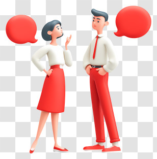 Business People Doing Discussion - Couple Engaged In Conversation Transparent PNG