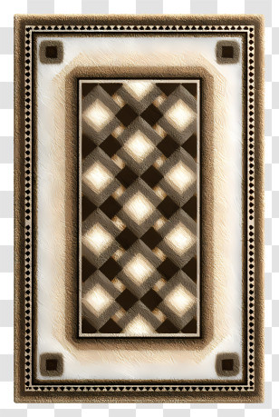 Carpet Top View - Patterned Rug With Geometric Design Transparent PNG
