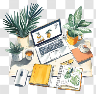 Slowlife - Glitched Image With Plants Transparent PNG