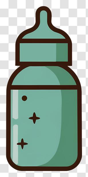 Plastic Bottle - Green Baby Feeding Bottle Transparent PNG
