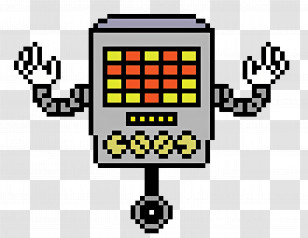 Mettaton - Retro Pixel Robot Character Transparent PNG