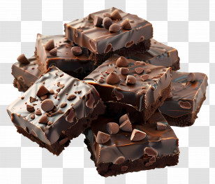 Chocolate Brownie - Chocolate Brownies With Chunks Transparent PNG