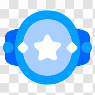 Boxing Belt - Blue Star Badge For Achievement Transparent PNG