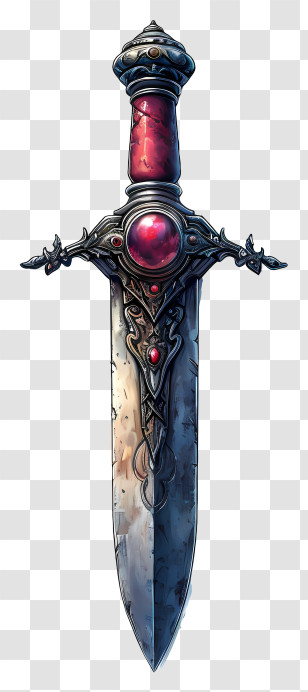 Knife - Decorative Fantasy Sword With Ornate Design Transparent PNG