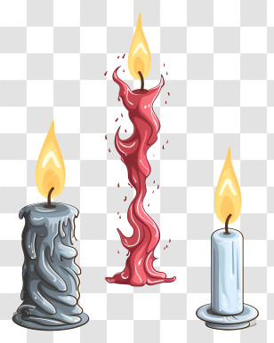 Candle - Artistic Candles With Flames Transparent PNG