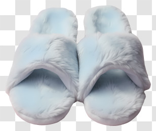 Pastel Soft Fluffy Slippers - Soft And Fluffy White Slippers Transparent PNG