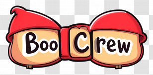 Boo Crew - Red Hat Boo Crew Text Design Transparent PNG