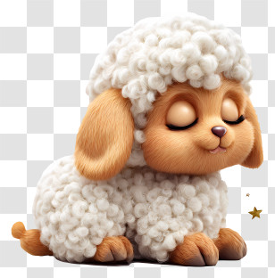 Cute Good Night - Cute Sleeping Lamb Transparent PNG