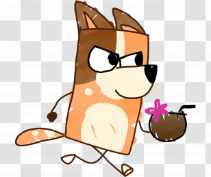 Bluey - Brown Cartoon Dog Character Transparent PNG