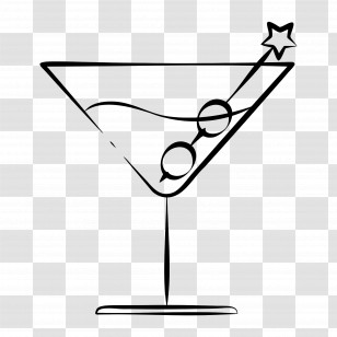 Cocktail - Cocktail Glass With Garnish Transparent PNG