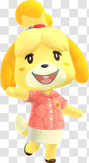 Isabelle - Animal Crossing Character In Shirt Transparent PNG