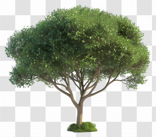 3d Tree - Green Leafy Tree In Full Growth Transparent PNG