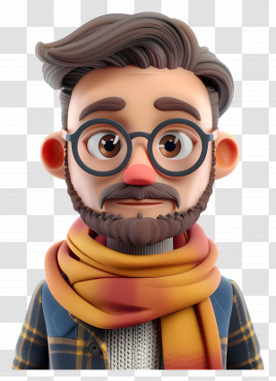 3d Male Avatar - Modern Young Man Cartoon Illustration Transparent PNG