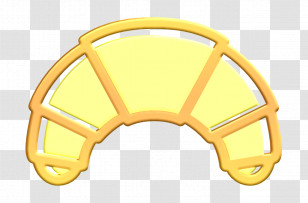 Linear Color Food Set Icon Croissant Icon Bread Icon Transparent PNG