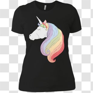 T-shirt Hoodie Sweater Sleeve Gildan Activewear - T Shirt - Unicorn Face Transparent PNG
