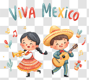 Viva Mexico - Viva Mexico Musical Kids Transparent PNG