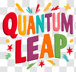 Quantum Leap - Colorful Text 'Quantum Leap' Design Transparent PNG